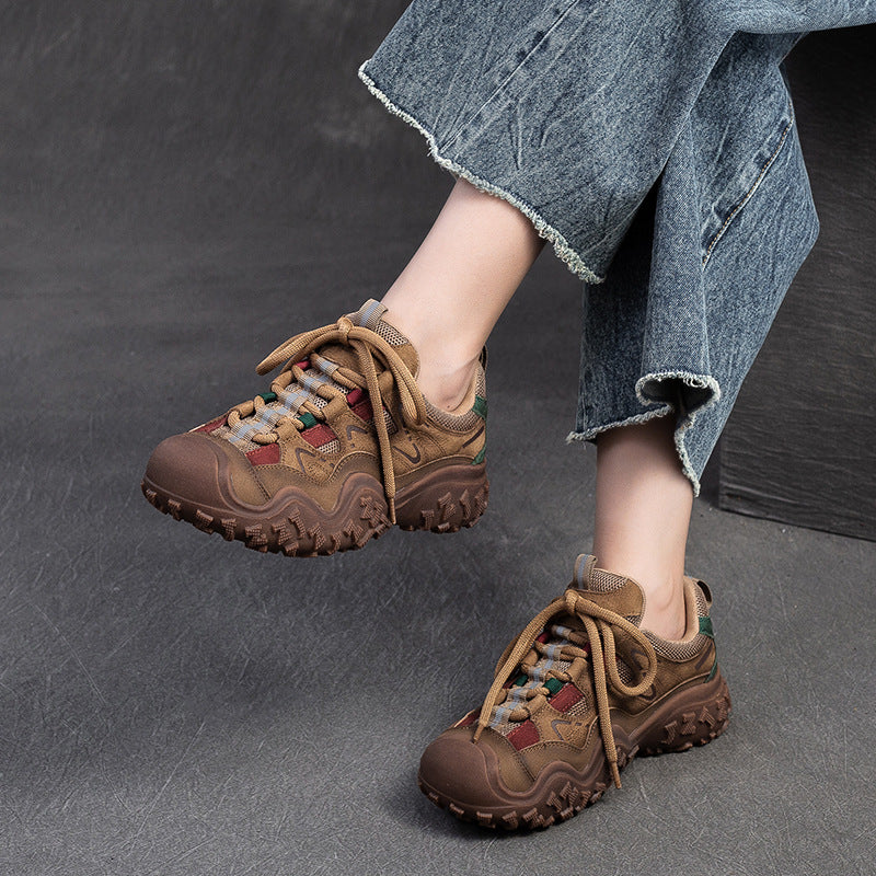 Women's Shu Autumn Sports Style Low Top Lace Up Casual Shoes