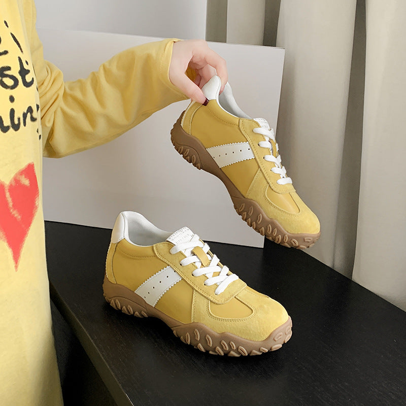Women's Small Size Height Increasing German Training Spring Retro Sneakers