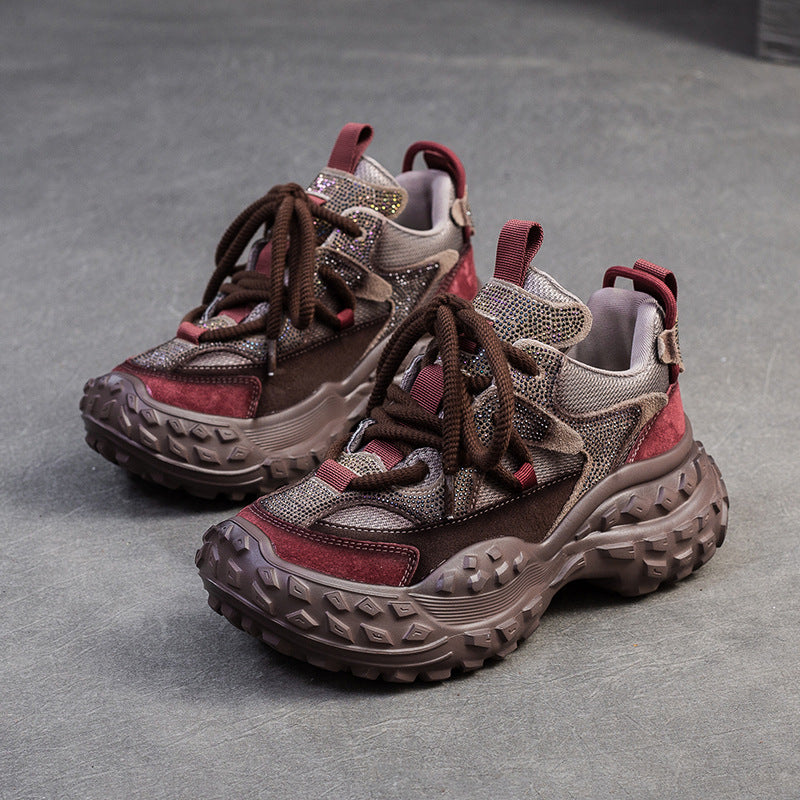 Leisure Breathable Clunky Korean Style Dirty Fashion Fashionable Women's Casual Shoes