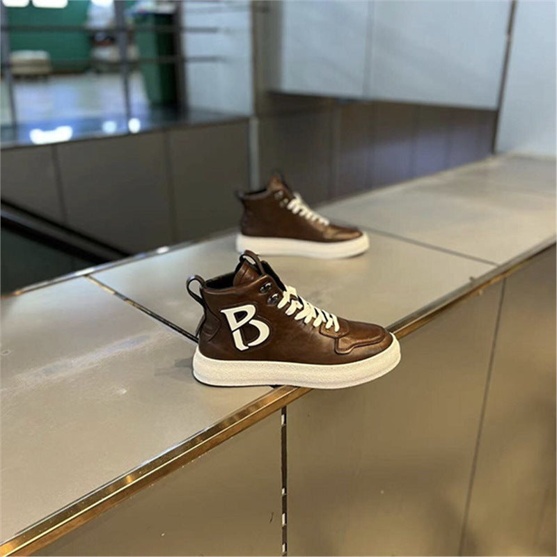 Attractive Men's Thick-soled Soft Bottom Skateboard Men's Sports Shoes