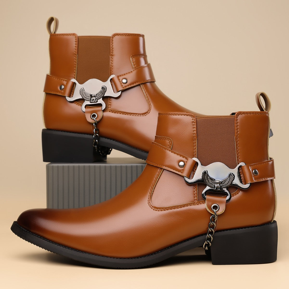 Size British Style Fashion Retro Solid Men's Martin Boots