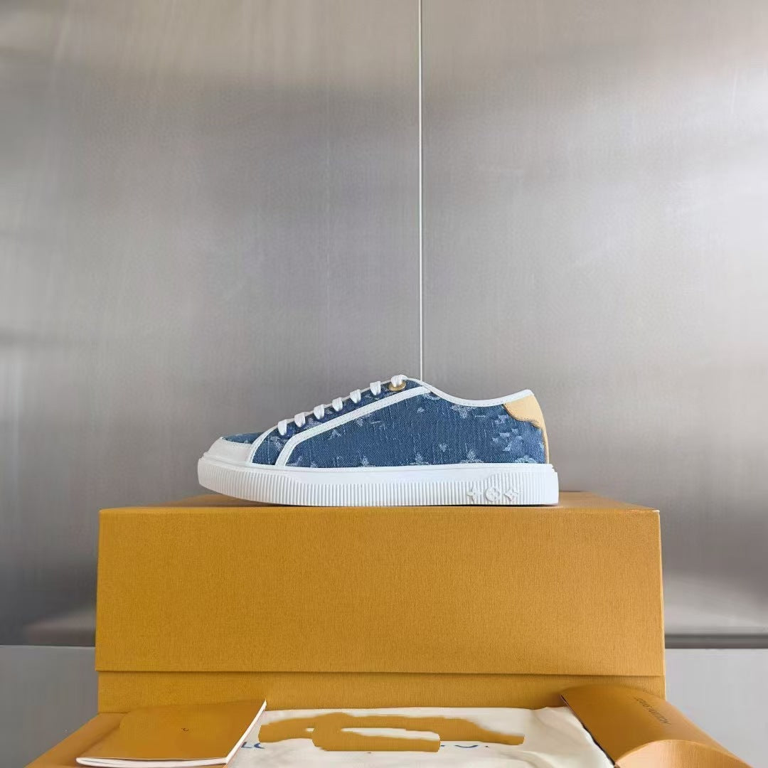 Denim Skate Breathable Low Top Platform Women's Sports Shoes
