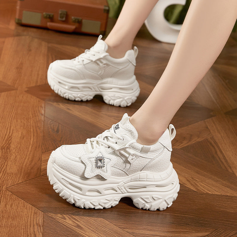 Women's Height Increasing Insole Dad Spring Breathable Sneakers