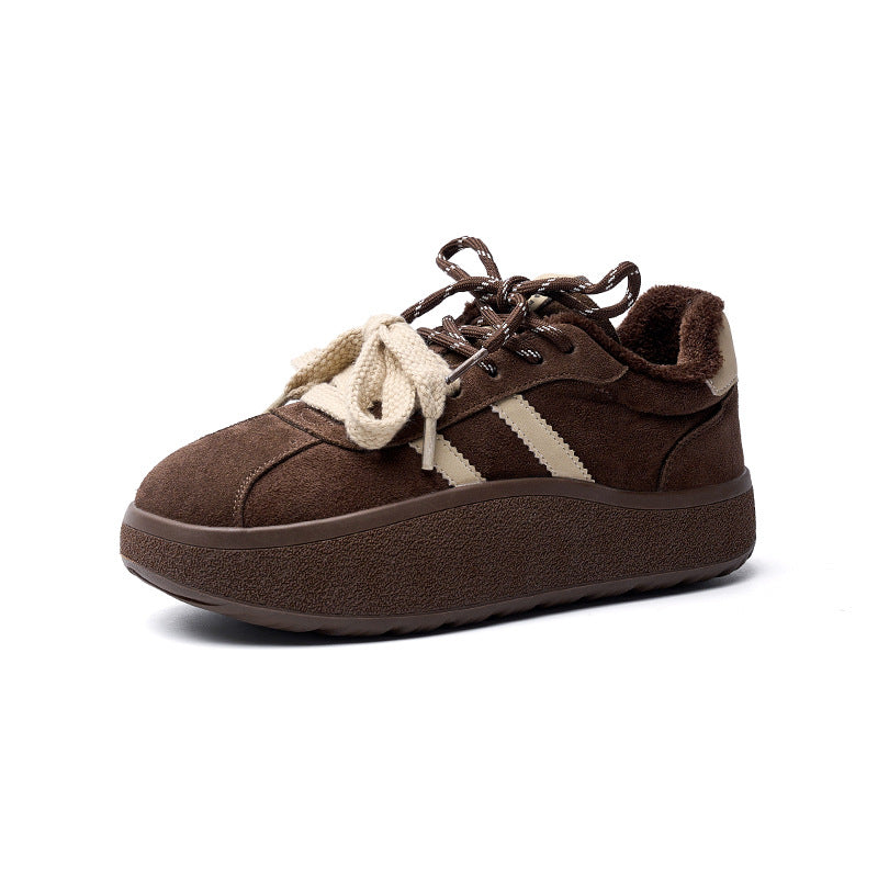 Women's German Training Soft Soled Veet Platform Height Increasing Comfortable Korean Sports Casual Shoes