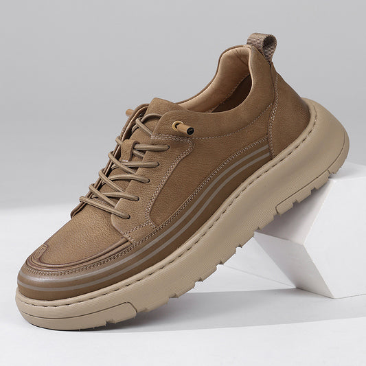Men's Genuine Spring Versatile Slip-on Lazy Thick Men's Casual Shoes