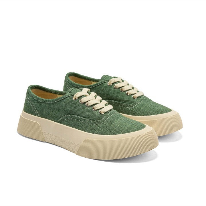 Retro Linen Cloth Thick Bottom Breathable Board Low Sports Casual Shoes