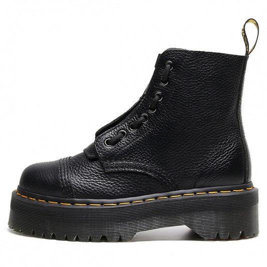 British Thick-soled Martin Front Zipper Top Layer Boots