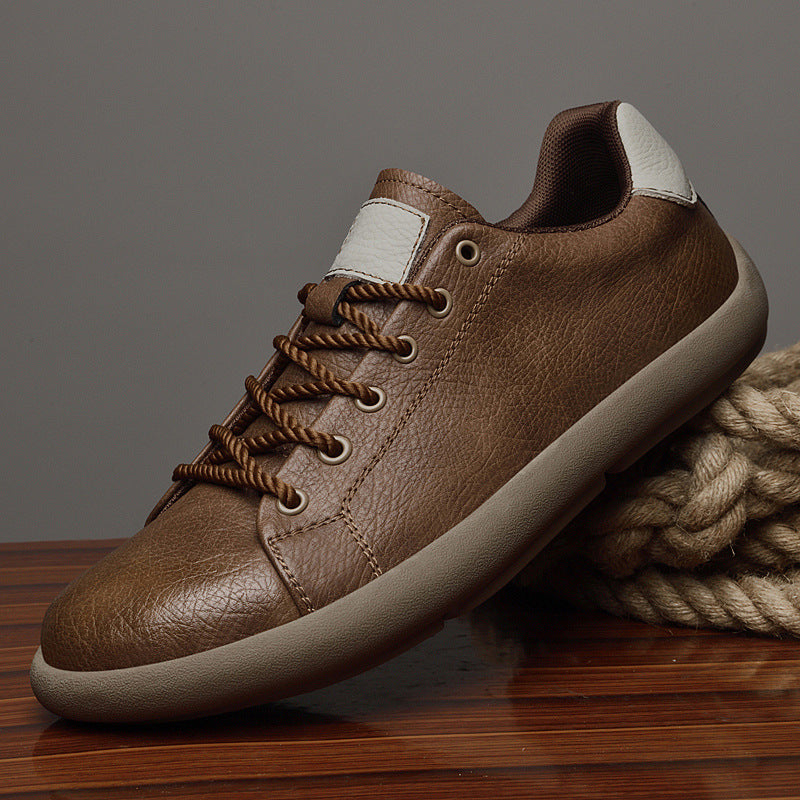 Men's Sports Lightweight Comfortable Soft Bottom Leather Shoes