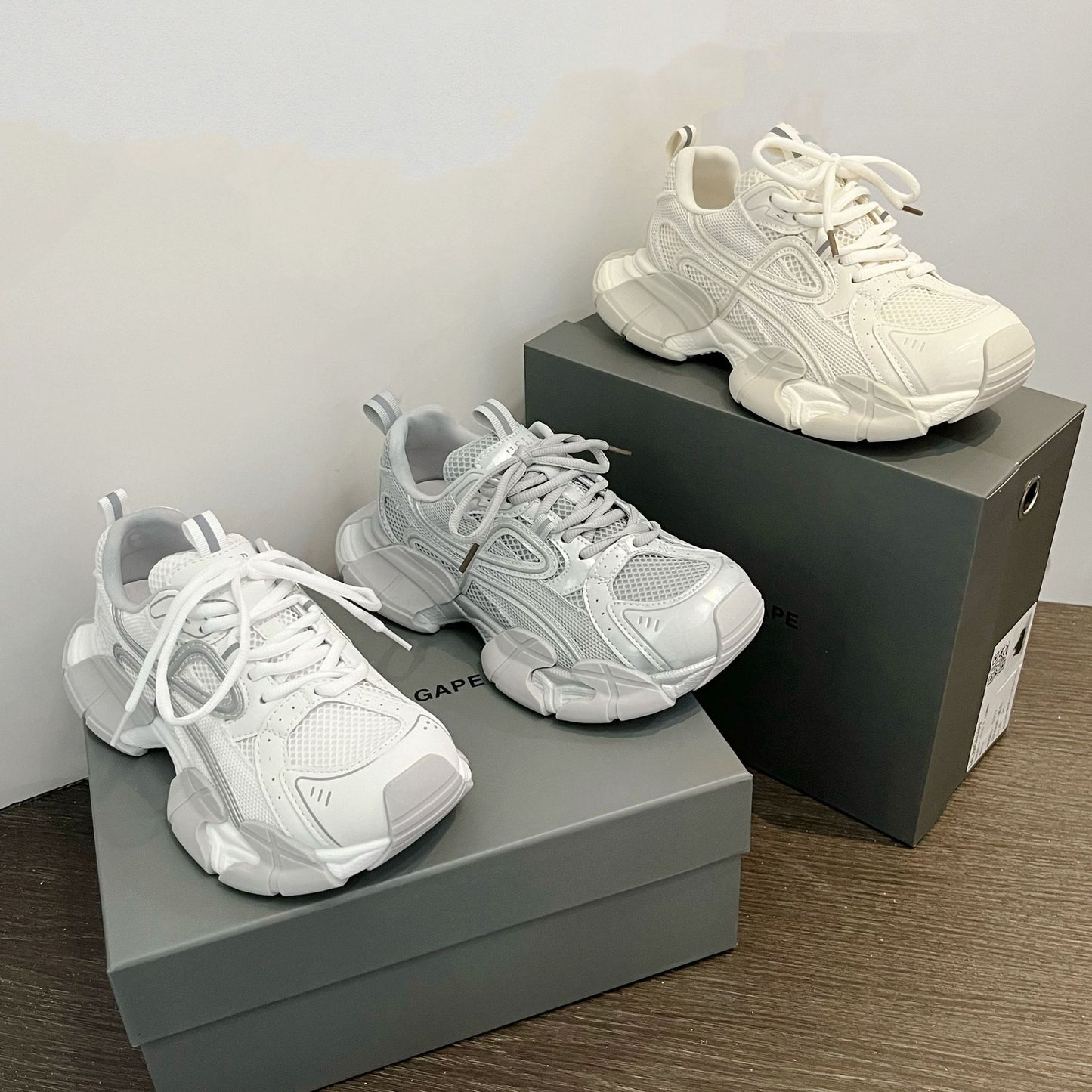 Women's Platform Dad Spring Mesh Breathable Pants Light Sneakers