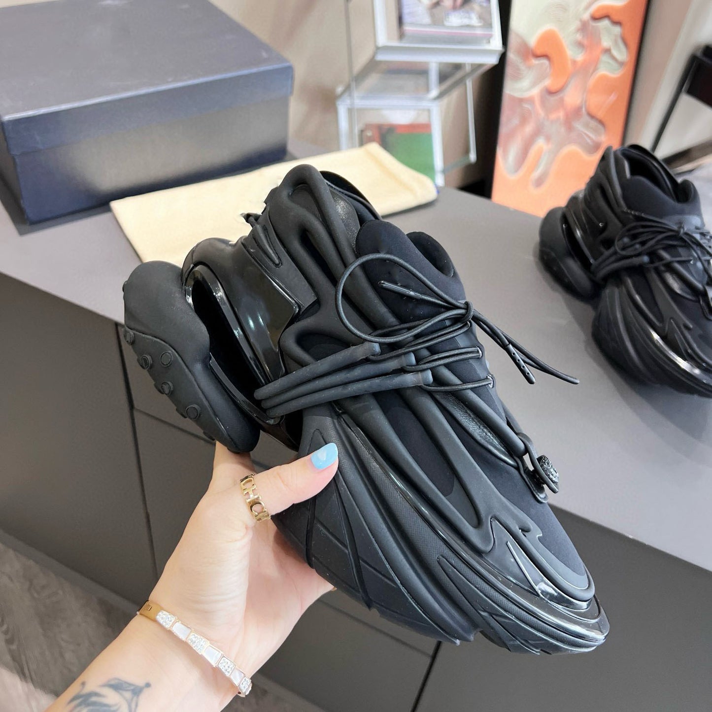 Women's & Men's Space Spacecraft Shock Absorption Dad Submarine Men's Sports Shoes