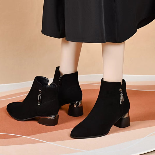 Children's Suede Short Tube Fashion Mature High Women's Leather Boots