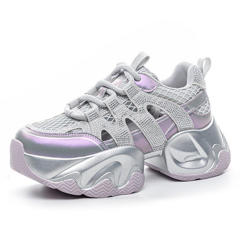 Rhinestone Starry Sky Sports Platform Dad Female Summer Women's Casual Shoes