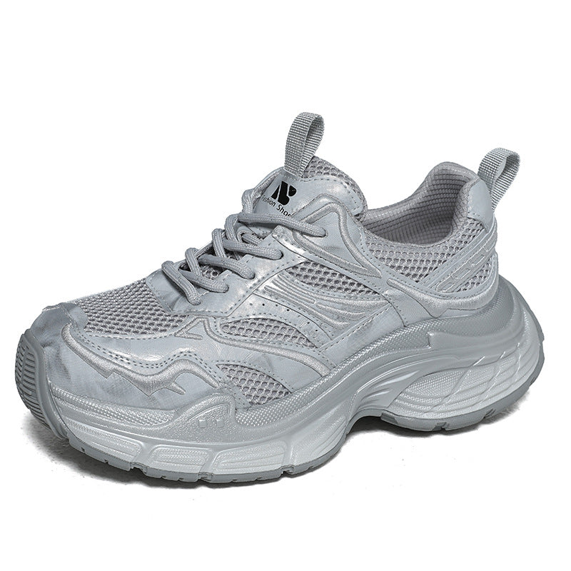 Women's Genuine Sier Dad Platform Muffin Mesh Versatile Women's Sports Shoes