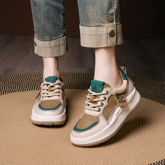 Women's Retro Sports Thick Bottom Color Matching Low Women's Casual Shoes