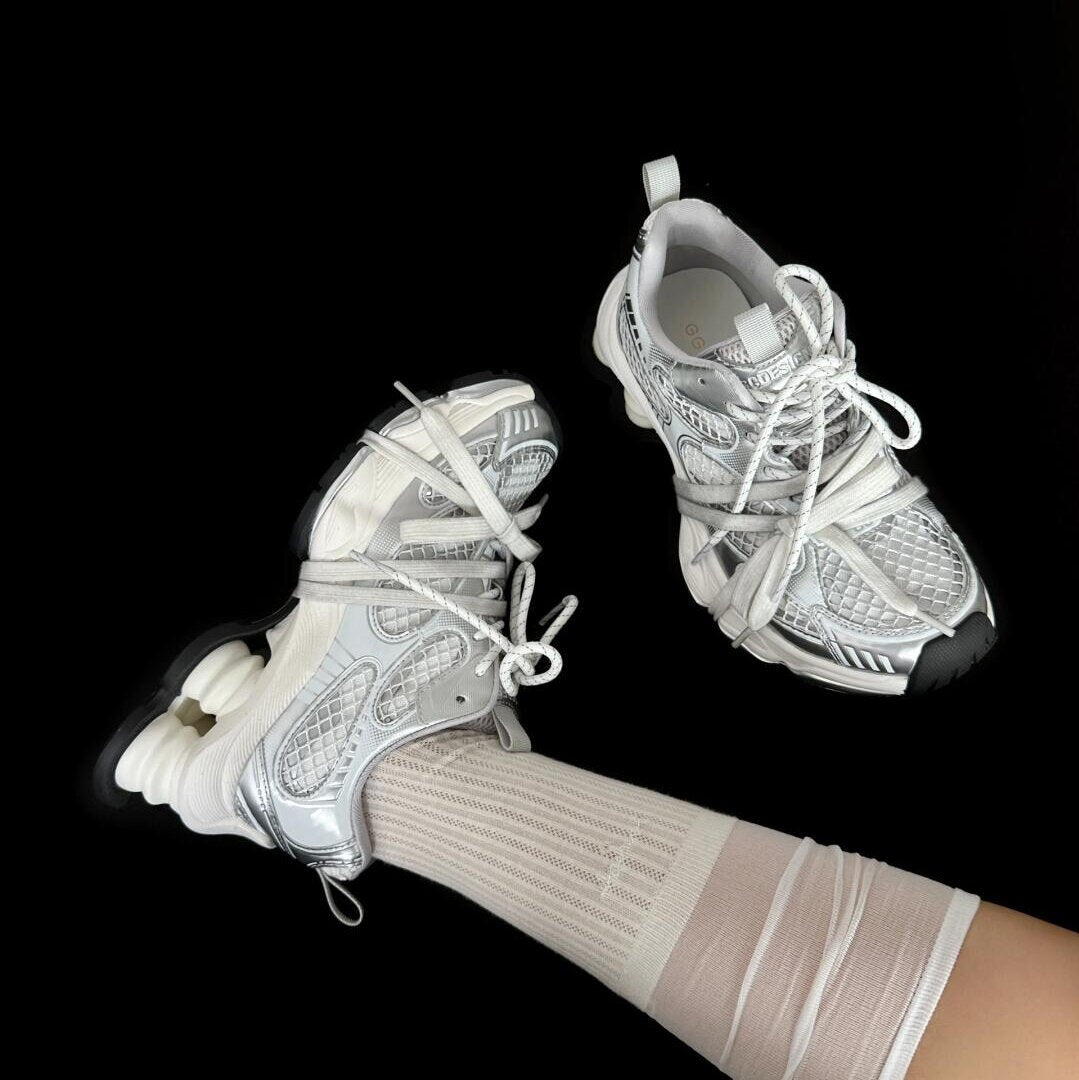 Women's Lin Yun Platform Dad Spring Mesh Breathable Height Women's Sports Shoes