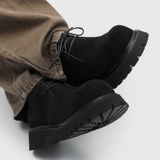 Men's Commuting Trend Korean Fashion Suede Trendy High Top Men's Martin Boots
