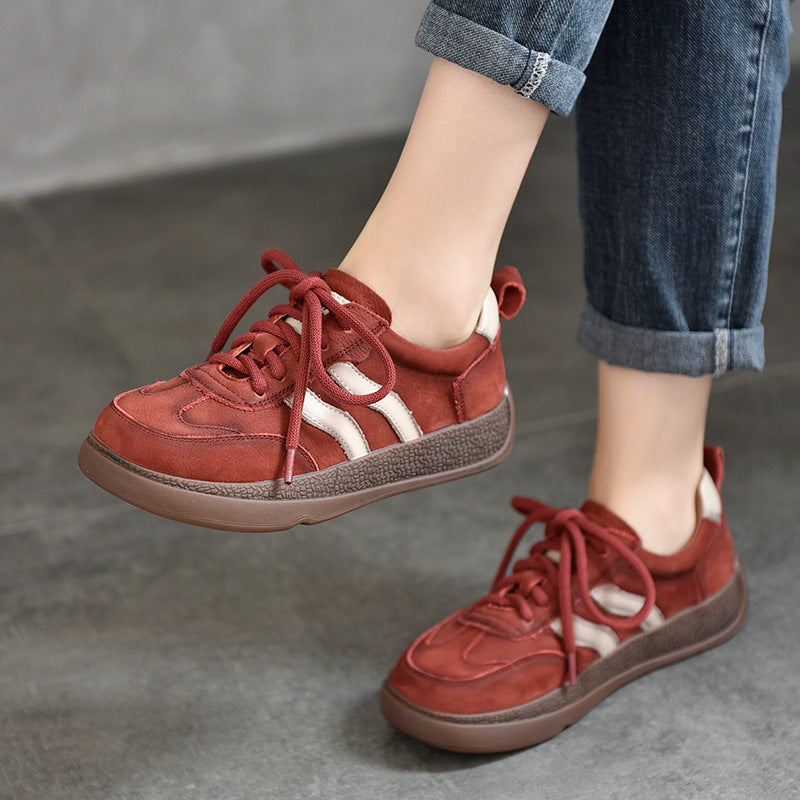 Women's Genuine Flat Spring Four Low Top Sports Style Women's Shoes
