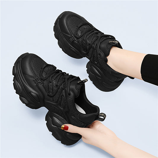 Women's Dad Genuine Platform Flat Soft Bottom Women's Sports Shoes