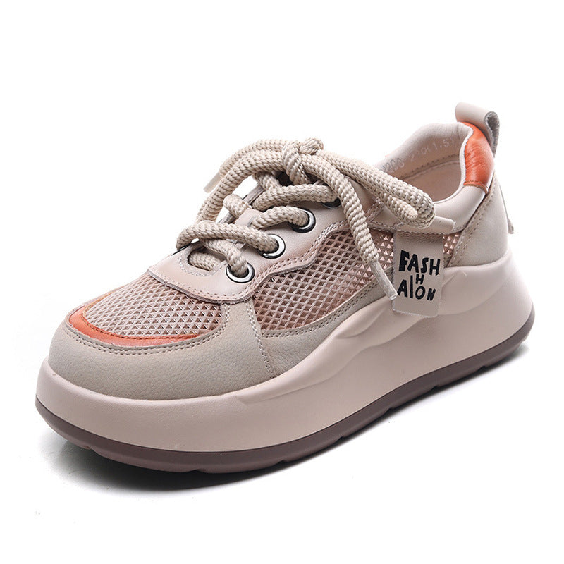 Women's Retro Sports Thick Bottom Color Matching Low Women's Casual Shoes