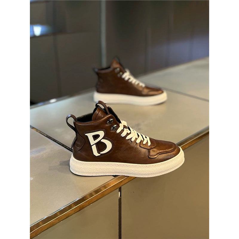 Attractive Men's Thick-soled Soft Bottom Skateboard Men's Sports Shoes