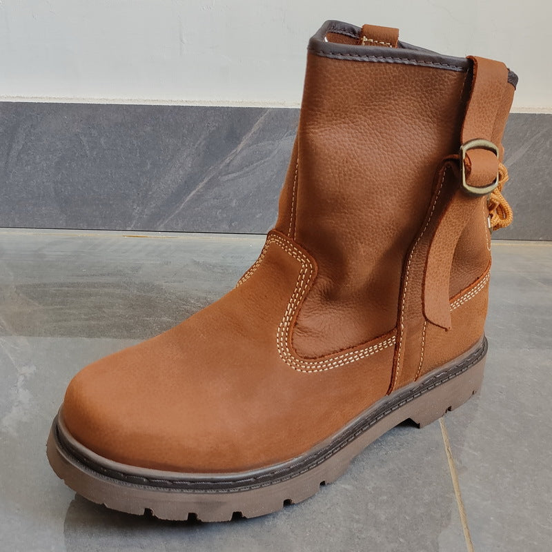 Women's & Men's Offer Booties Worker Genuine Rider Fashion Breathable Retro Mongolia Men's Martin Boots