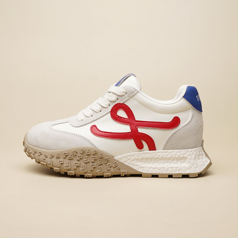 Women's Height Increasing Insole German Training Spring Versatile Thick-soled Sports Casual Shoes