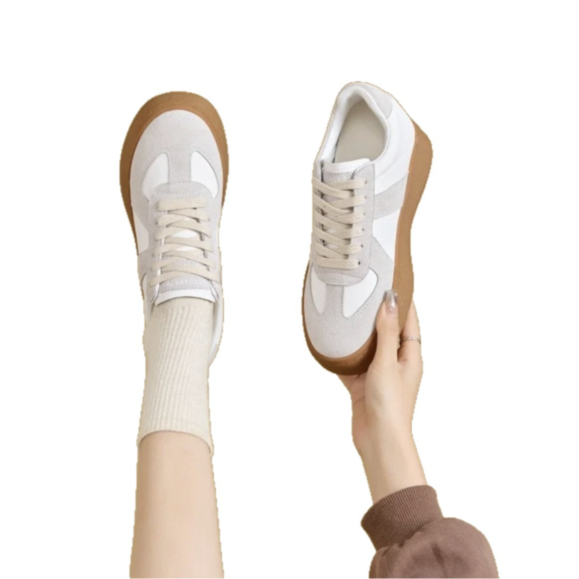 Women's Autumn Training Lightweight Breathable Increased Platform Sports Casual Shoes