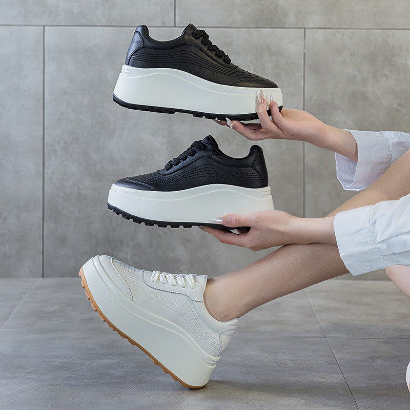 Women's Thick Bottom Heightened Easy Wear Small Sports Casual Shoes
