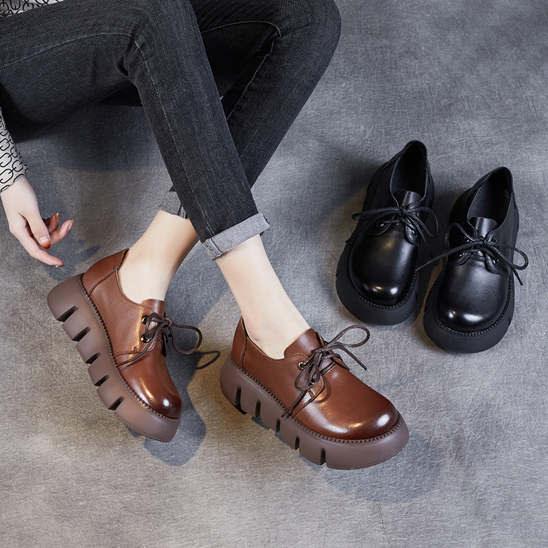 Women's Genuine Muffin Thick Bottom Chunky Pumps Women's Fashion Shoes