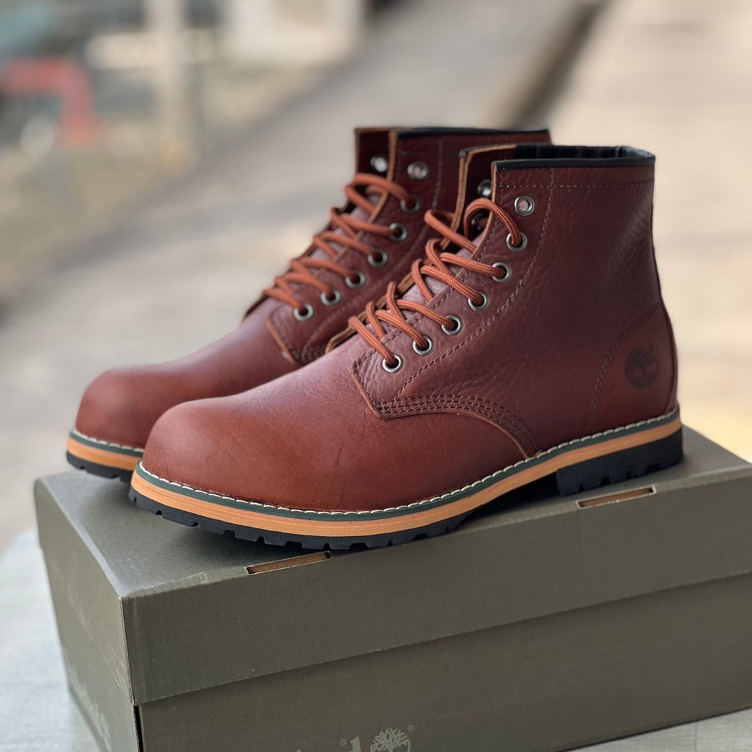 Men's Genuine Top Layer Cowhide Four Fashion Trendy Short Tooling Machinery Men's Leather Boots