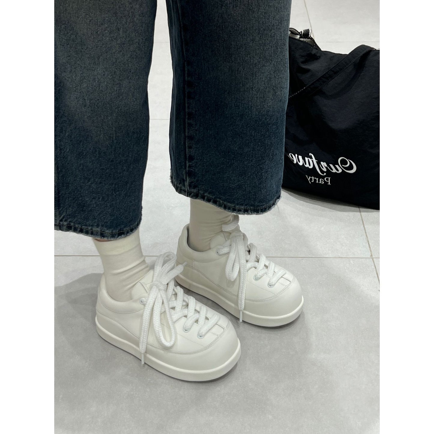 Women's Pang Ding Genuine Bread Spring Leisure Platform Sports Casual Shoes