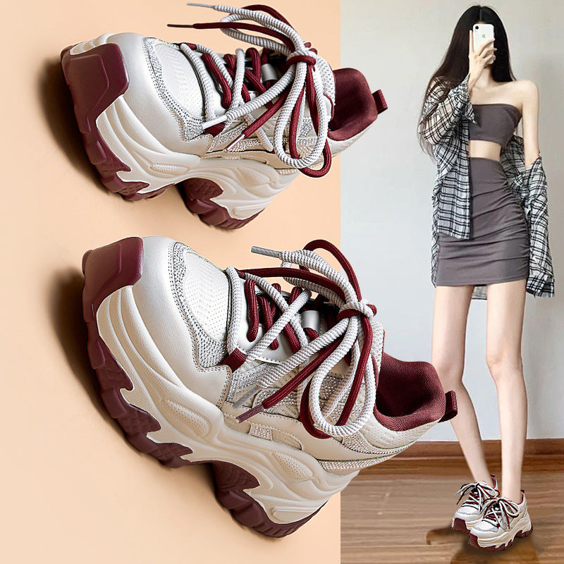Women's Dad Trendy Spring Small Thick-soled Versatile Sports Casual Shoes