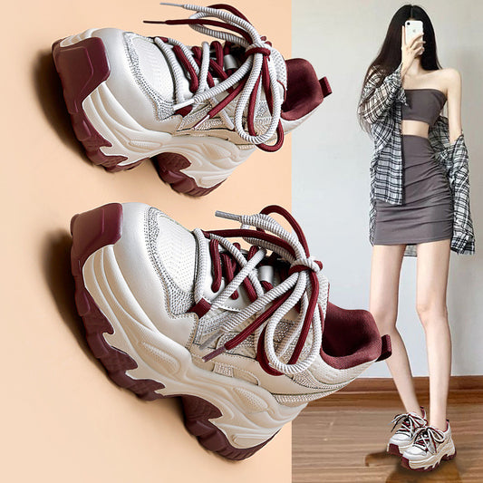 Women's Dad Trendy Spring Small Thick-soled Versatile Sports Casual Shoes