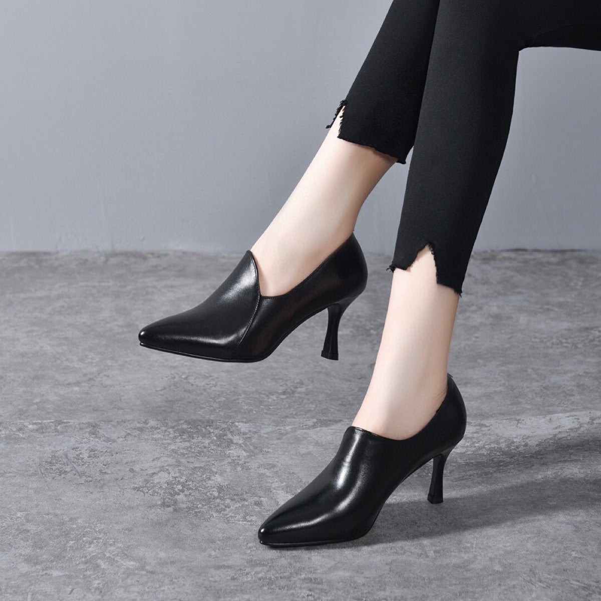 Women's Authentic Elegant Pointed Toe Pumps Deep Mouth Women's Fashion Shoes