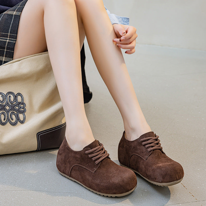 Women's Bottom Invisible Height Increasing Round Head Women's Shoes