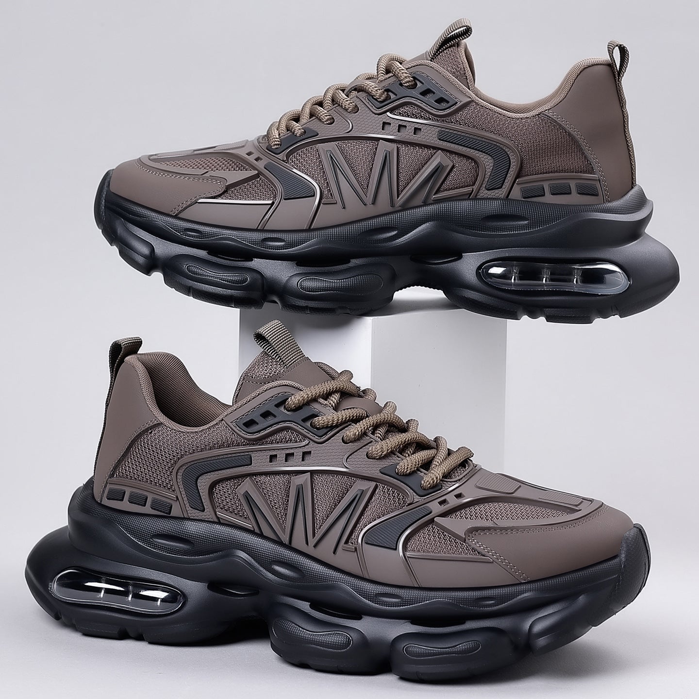 Men's Platform Dad Mesh Fashion Breathable Large Sneakers
