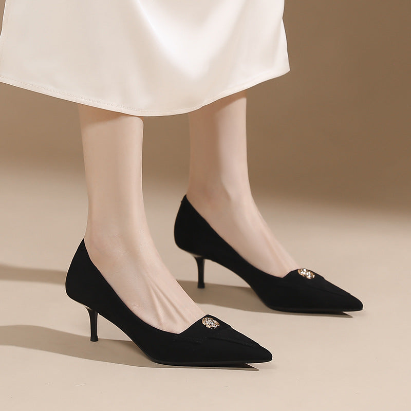 Women's Korean Sexy High-heeled Stiletto Elegant Shallow Mouth With Men's Shoes