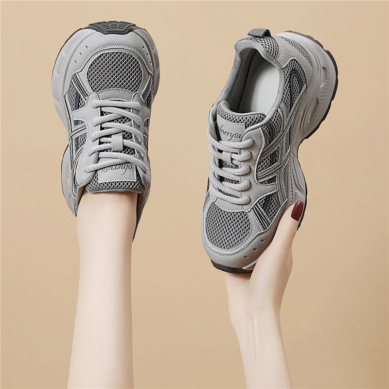 Women's Height Increasing Gray Days Spring Joker Casual Shoes