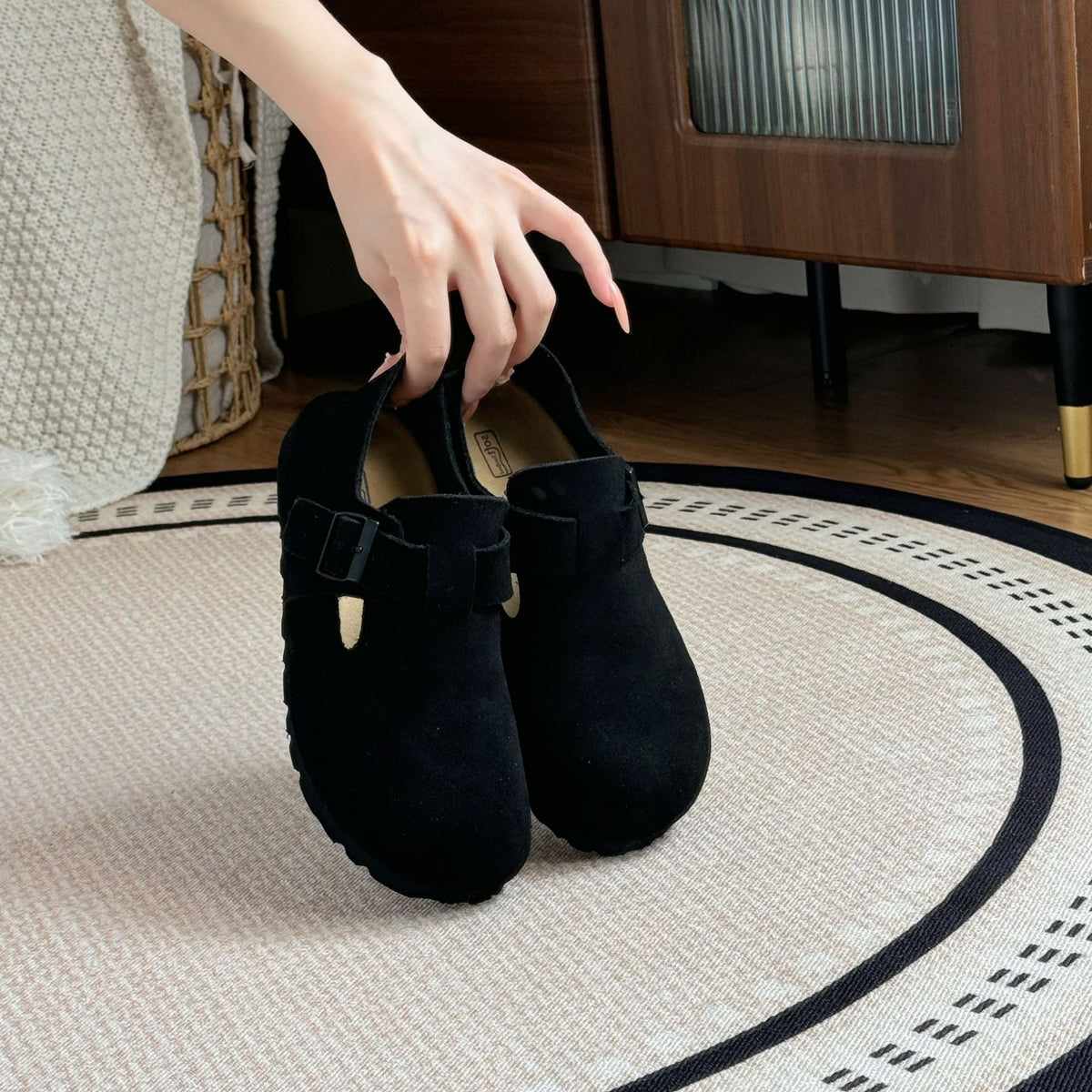 Women's & Men's Cow Suede All-inclusive Cork Platform Height Increasing Women's Casual Shoes