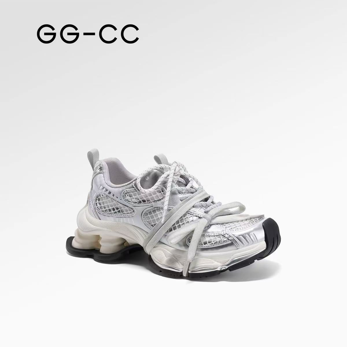 Women's Yun Particle Spring Distressed Platform Dad Casual Shoes