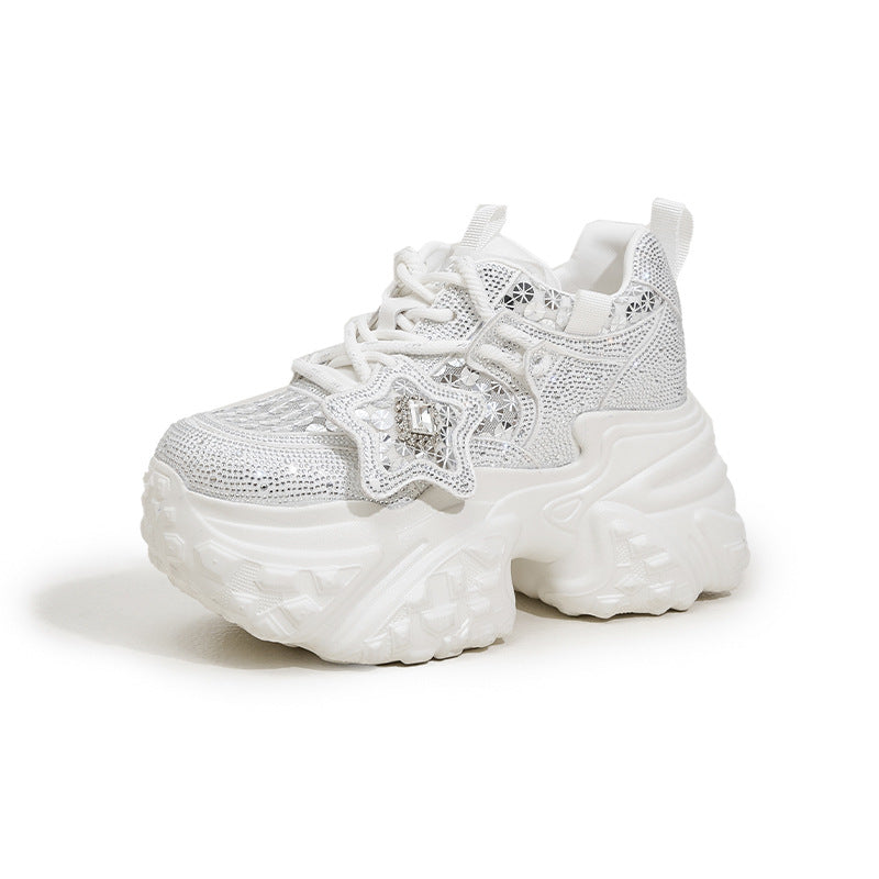 Women's Platform Dad Breathable Hollow Mesh Surface Women's Sports Shoes