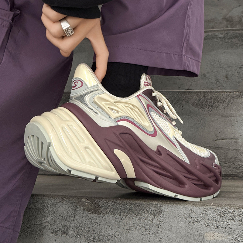 Height Increasing Leisure Version Breathable Couple Men's Sports Shoes