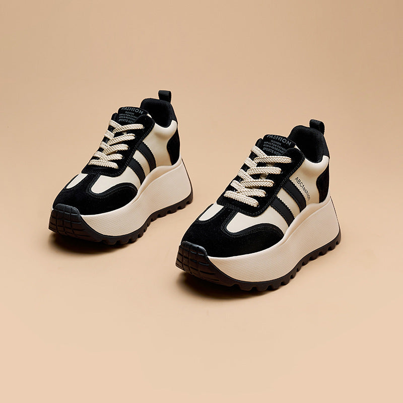 Women's Autumn Fashion Thick Bottom Increased Letters Sports Casual Shoes