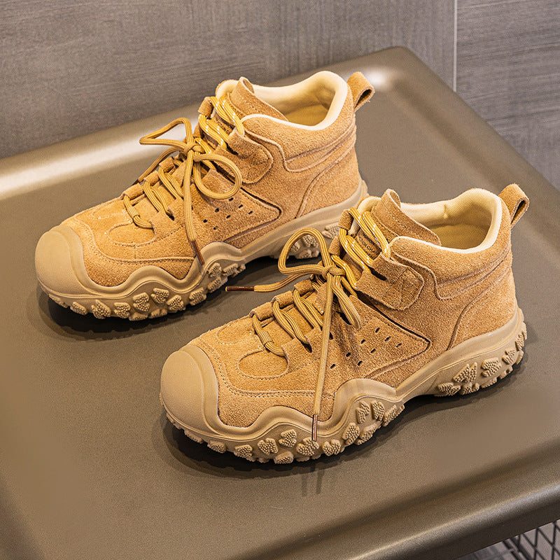 Women's Platform Martin Genuine Summer Short Retro Outdoor Hiking Women's Leather Boots