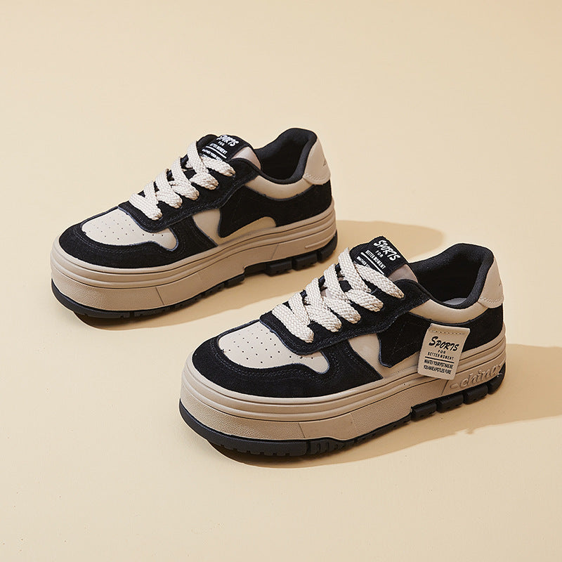 Women's Autumn Fashionable Korean Style Platform Single Sneakers