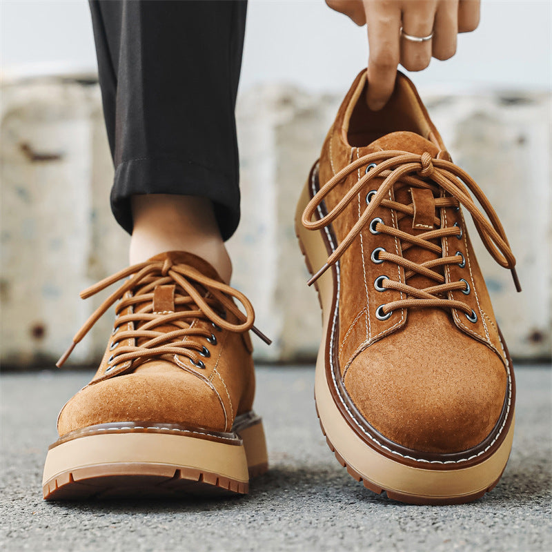 Men's Fashion Suede Retro Platform Joker Men's Martin Boots