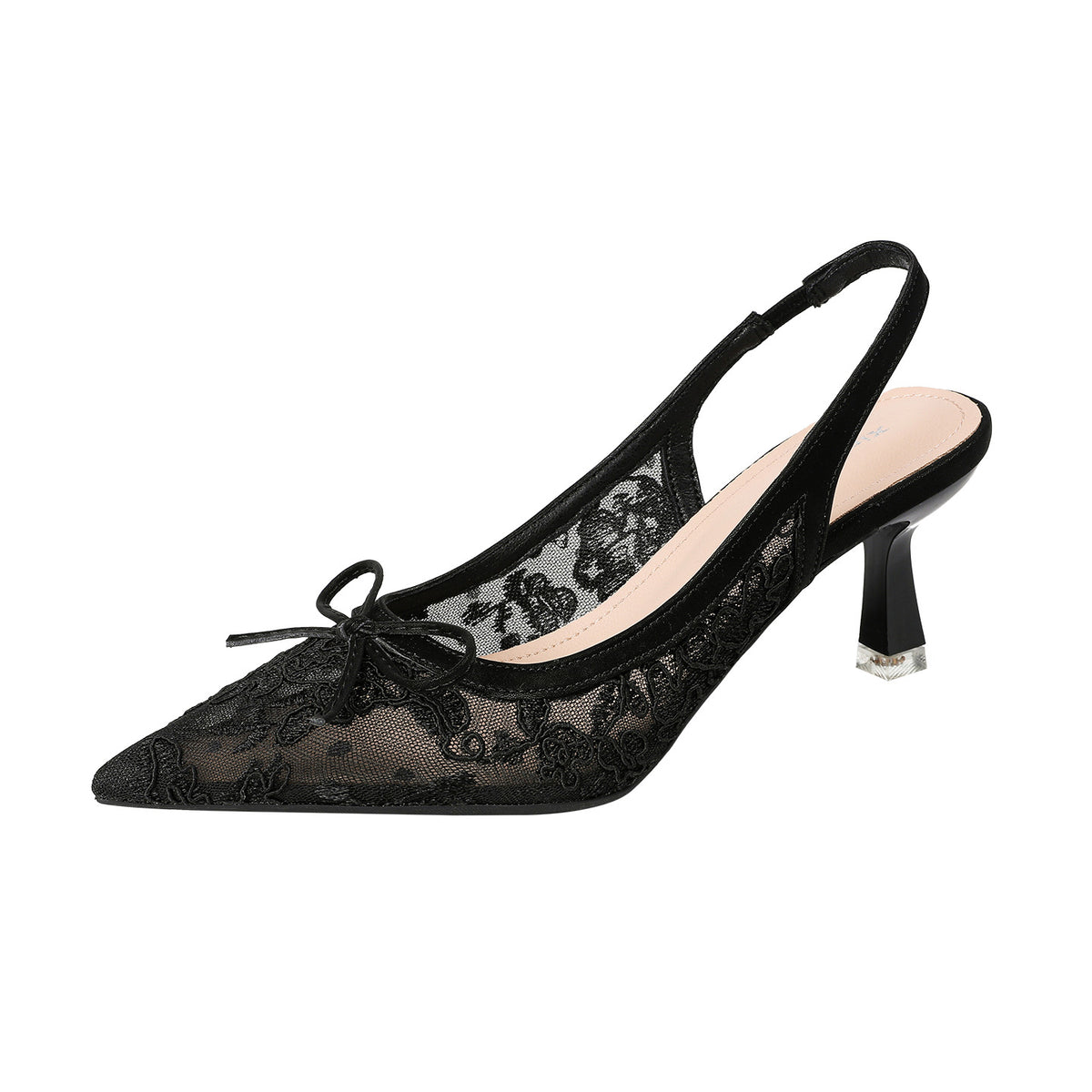Women's Lace High Bow Back Strap Tired Women's Shoes