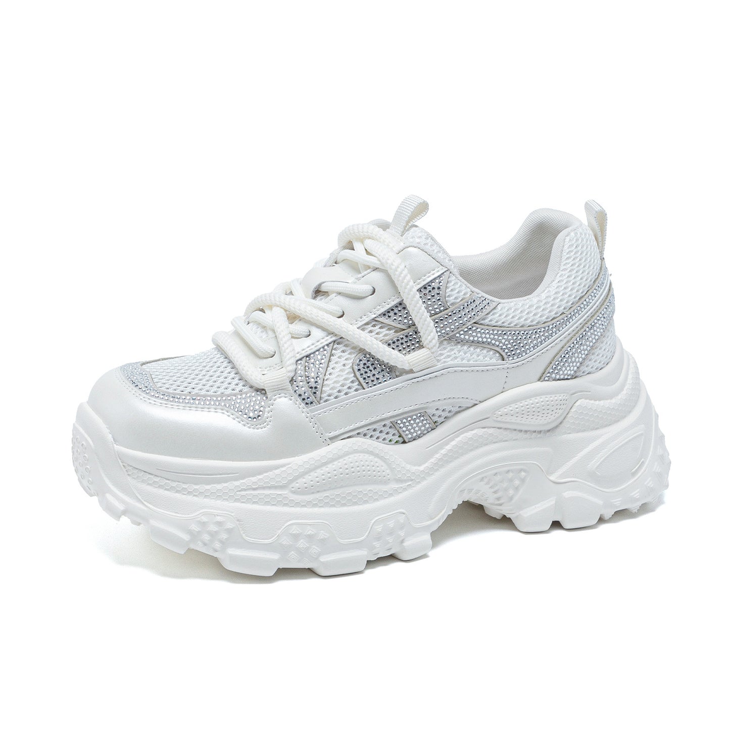 Women's Mesh Surface Clunky Platform Muffin Spring Small Sneakers
