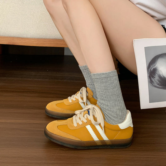 Women's Large Size Flat Bottom Skate German Sports Casual Shoes