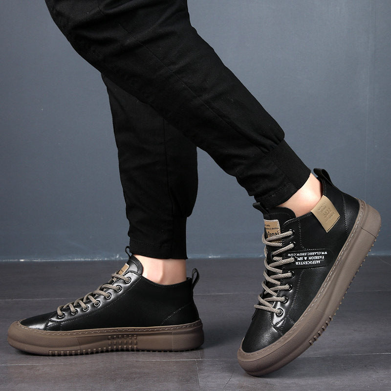 Men's Spring Trend Embossed Fashion Elevator Easy Men's Sports Shoes